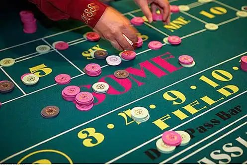 Live blackjack table in multi-camera studio